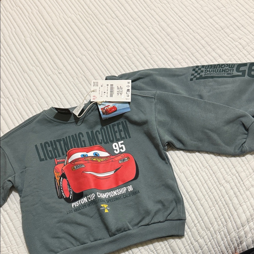 Zara Kids  Lightning McQueen Set size 2 new with tags